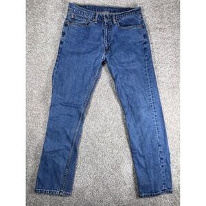 Levi Strauss‎ 505 Regular Fit Straight Leg Blue Jeans Mens Size 32x32 (READ(